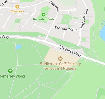 map for St Nicholas CofE (VA) Primary School and Nursery