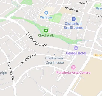 map for Cheltenham Magistrates Court Custody Suite