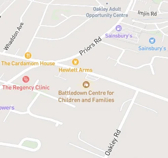 map for Battledown Centre For Children And Families