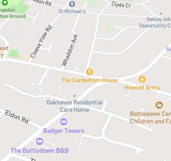 map for Oakhaven Residential Care Home