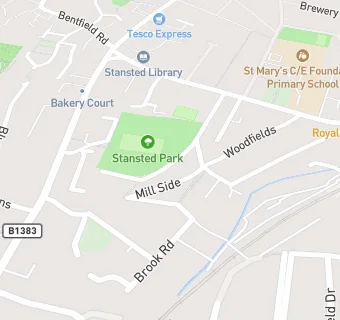 map for Stansted Bowls Club