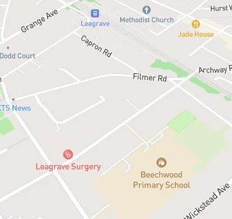 map for Leagrave Surgery