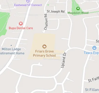 map for Friars Grove Primary School