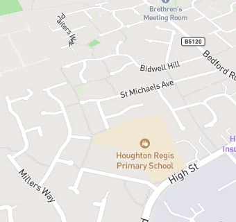 map for Houghton Regis Primary School