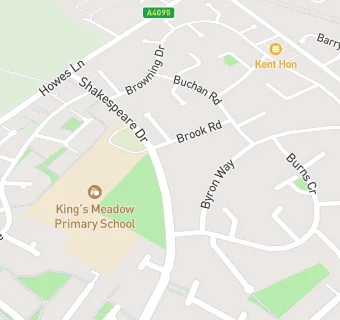 map for King's Meadow Primary School