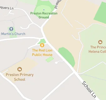map for Preston Nursery School