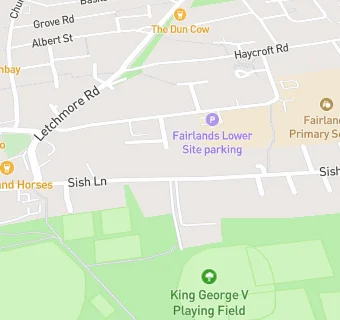 map for Stevenage Town Bowls Club