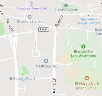 map for Prestbury Playmates Pre-School