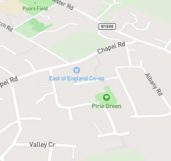 map for West Bergholt Surgery