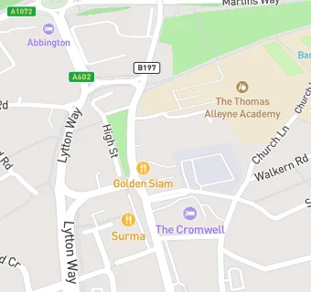 map for Stevenage Post Office Sports & Social Club