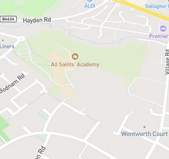 map for All Saints' Academy, Cheltenham