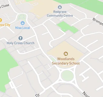 map for Woodlands Special School