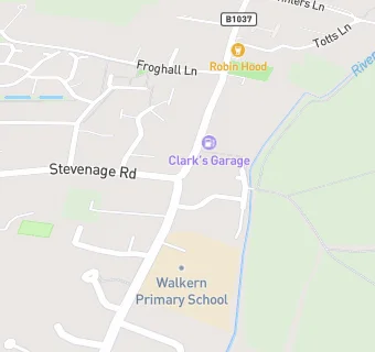 map for Clarkes Garage (Walkern) Ltd