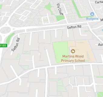 map for Martins Wood Primary School