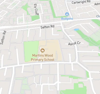 map for Martins Wood Primary School