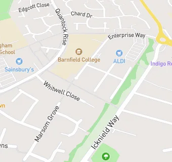 map for Barnfield College (Aramark Ltd)