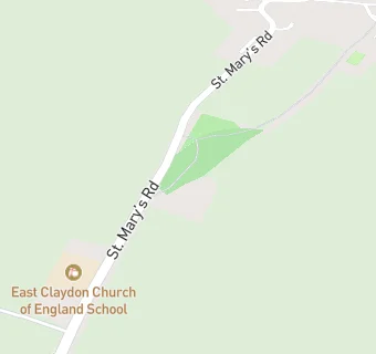 map for East Claydon School & Pre-School