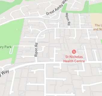 map for St Nicholas Health Centre