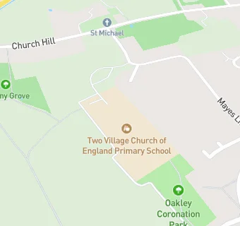 map for Two Village Church of England Primary School