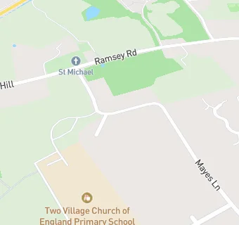 map for Two Village CofE (VC) Primary School