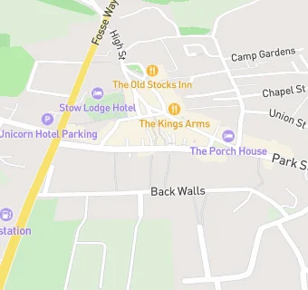 map for Hacketts Food And Drink Company (Stow)