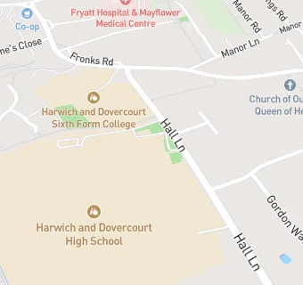 map for Harwich and Dovercourt High School