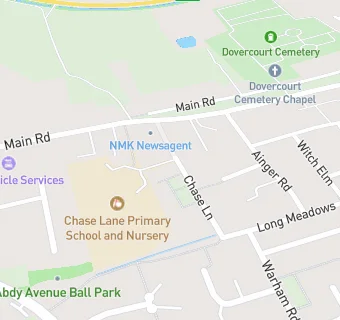 map for Chase Lane Primary School