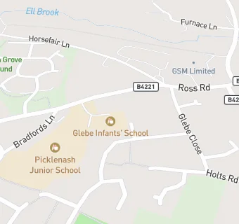 map for Glebe Infants' School