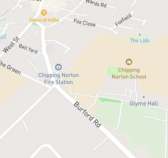 map for Chipping Norton School