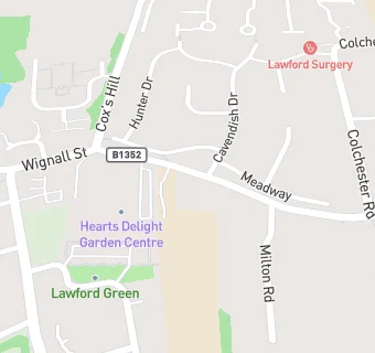 map for Lawford C of E Primary School