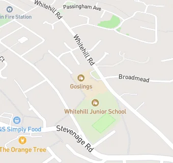 map for Whitehill Junior School