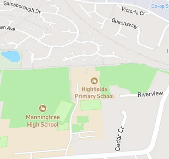 map for Highfields Primary School