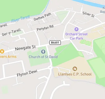 map for Llanfaes CP School