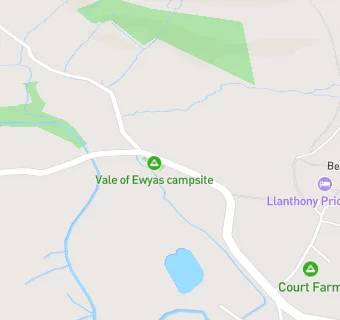 map for Llanthony Priory Hotel