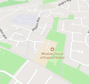 map for Winslow CE School (Rainbows Pre-School)