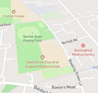 map for Edwinstree Church of England Middle School