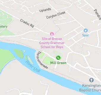 map for Brecon Bowling Club