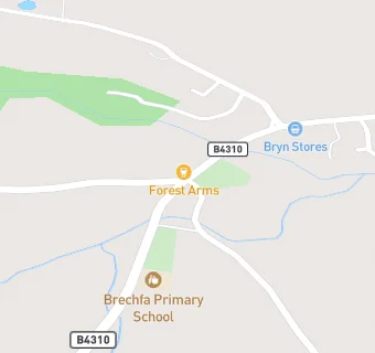 map for Brechfa Primary School