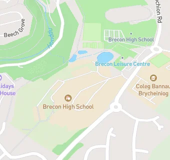 map for Brecon High School