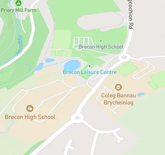 map for Ysgol y Bannau