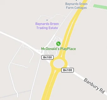 map for Eurogarages At Baynards Green Service Station