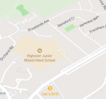 map for Highover Junior Mixed and Infant School
