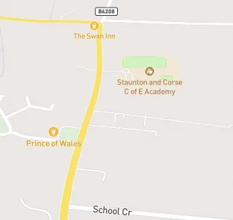 map for Staunton & Corse Surgery