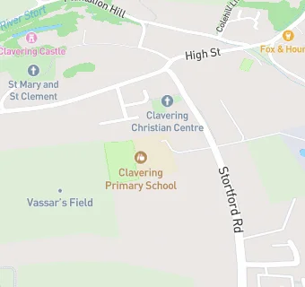 map for Clavering Primary School