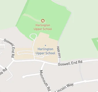 map for Harlington Upper School