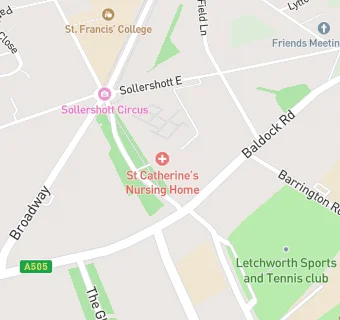 map for St Catherines Nursing Home