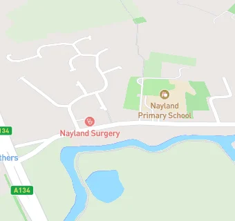 map for Nayland Surgery