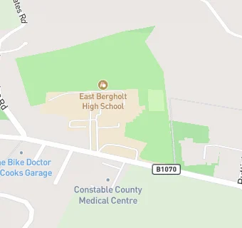 map for East Bergholt High School