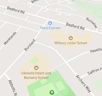 map for Icknield Infant School