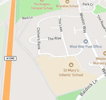 map for St Mary's Infants' School